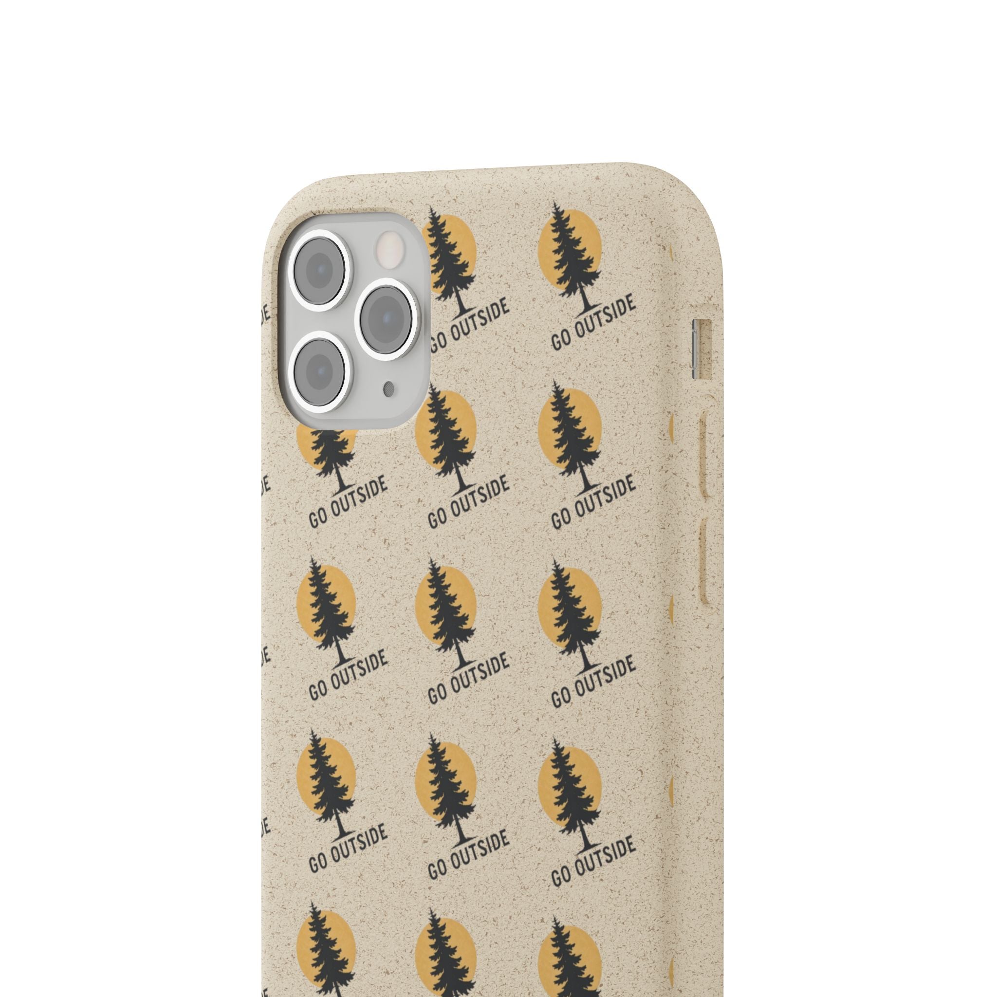 Biodegradable Phone Case — 'Go Outside' Recycled Eco-Friendly iPhone Cover