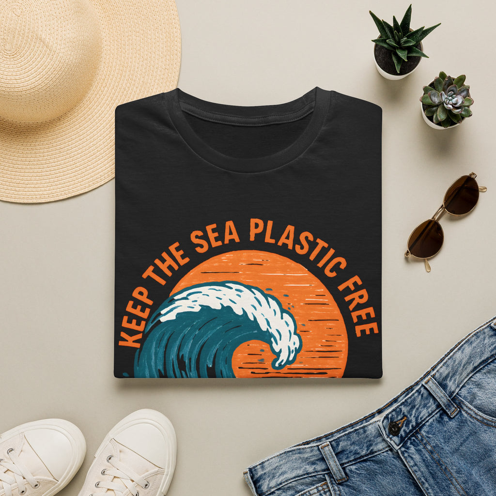 Keep the Sea Plastic Free T-Shirt — Ocean Conservation Wave Tee