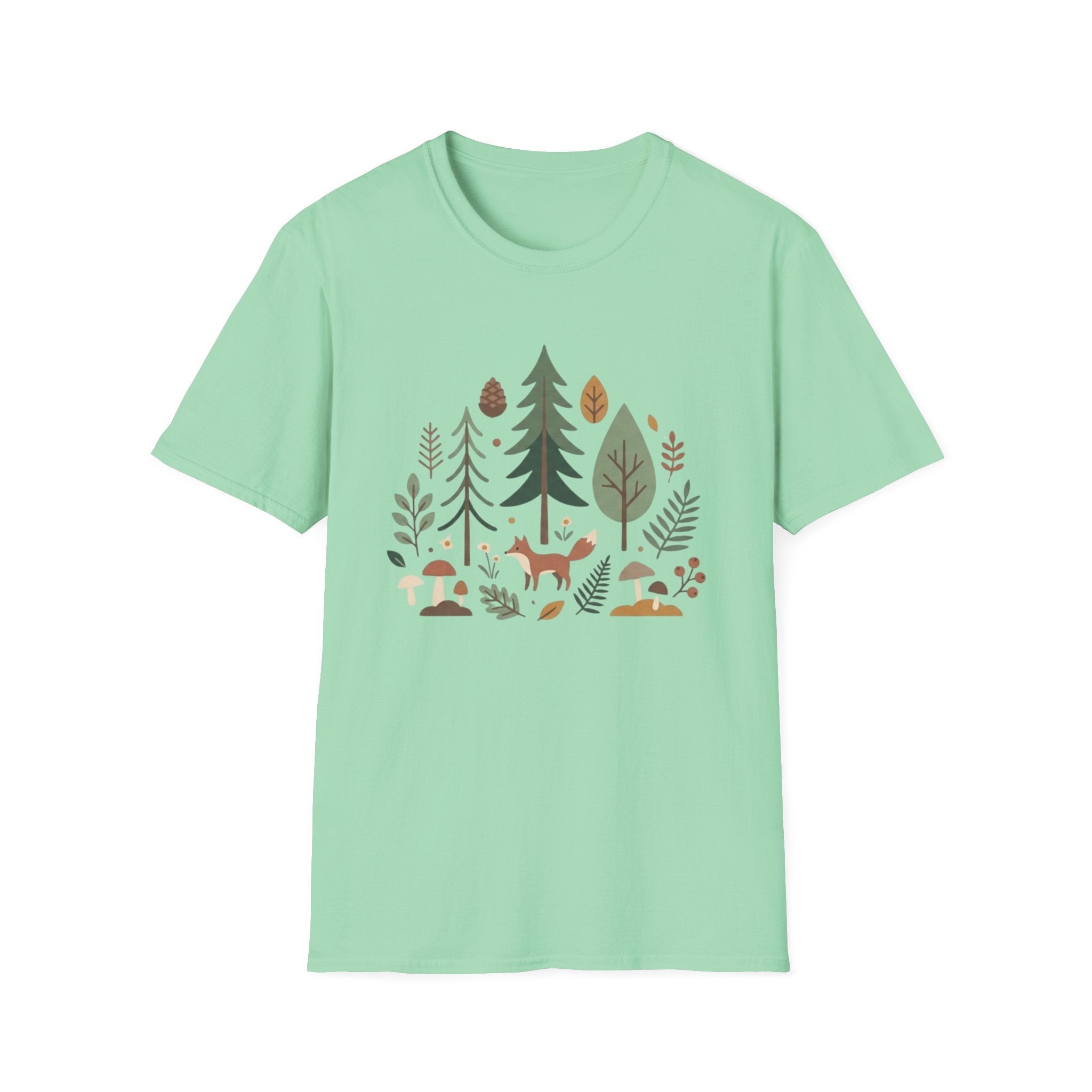Woodland Fox T-Shirt — Nature Forest Camping Graphic Tee
