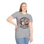 Powered By Coffee And Campfires Vintage Camping T-Shirt