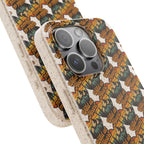 Eco-Friendly Phone Case — Vintage Camper Pattern Biodegradable iPhone Cover