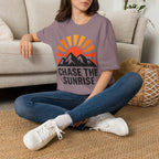Chase The Sunrise Mountain T-Shirt — Sunrise & Peaks Graphic Tee