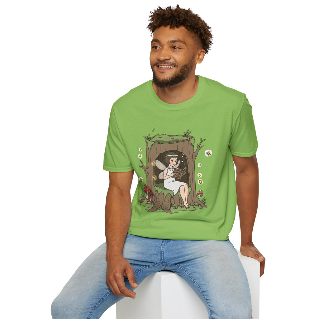Forest Flapper Fairy Reading in Tree Hollow T-Shirt