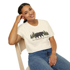 "The Mountains Are Calling" Bear and Pines T-Shirt — Outdoor Graphic Tee