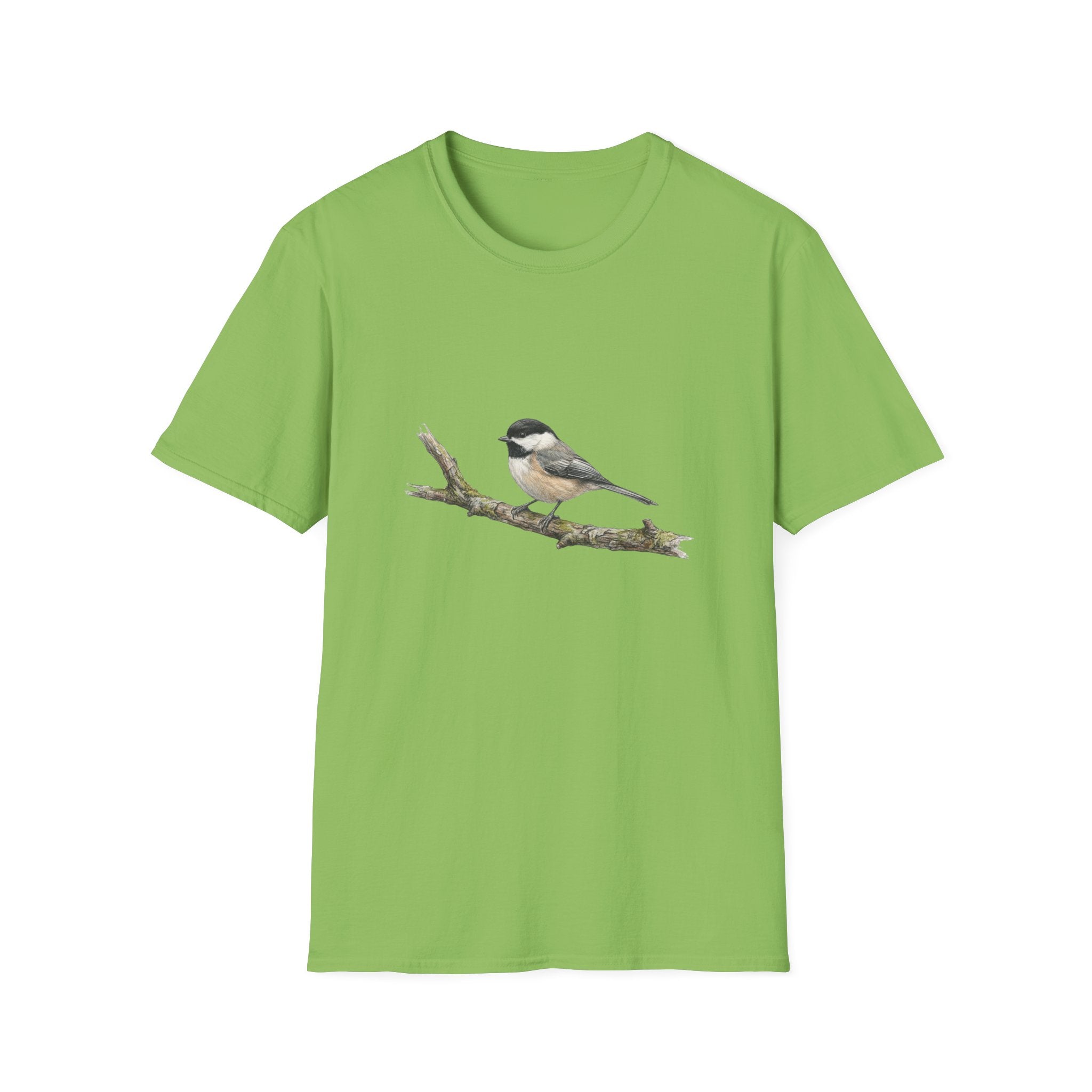 Chickadee Bird Tee — Watercolor Songbird T‑Shirt