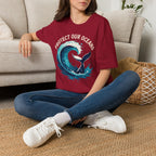 "Protect Our Oceans" Wave Whale Conservation T-Shirt