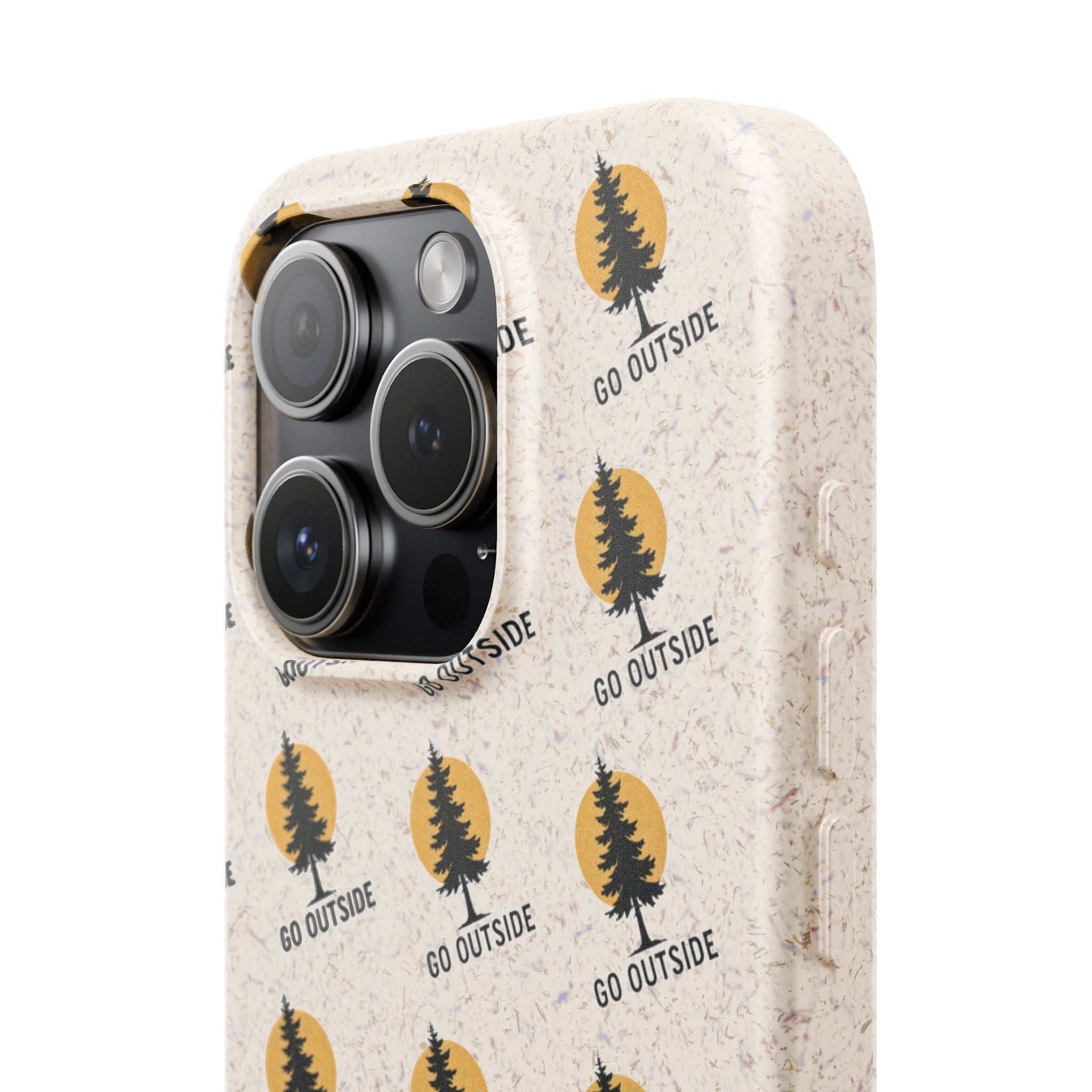 Biodegradable Phone Case — 'Go Outside' Recycled Eco-Friendly iPhone Cover