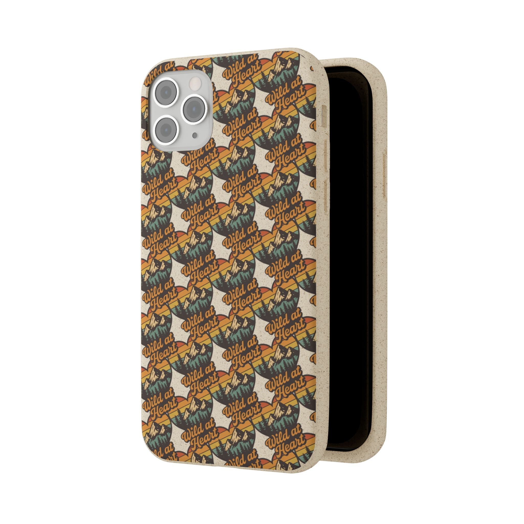 Eco-Friendly Phone Case — Vintage Camper Pattern Biodegradable iPhone Cover