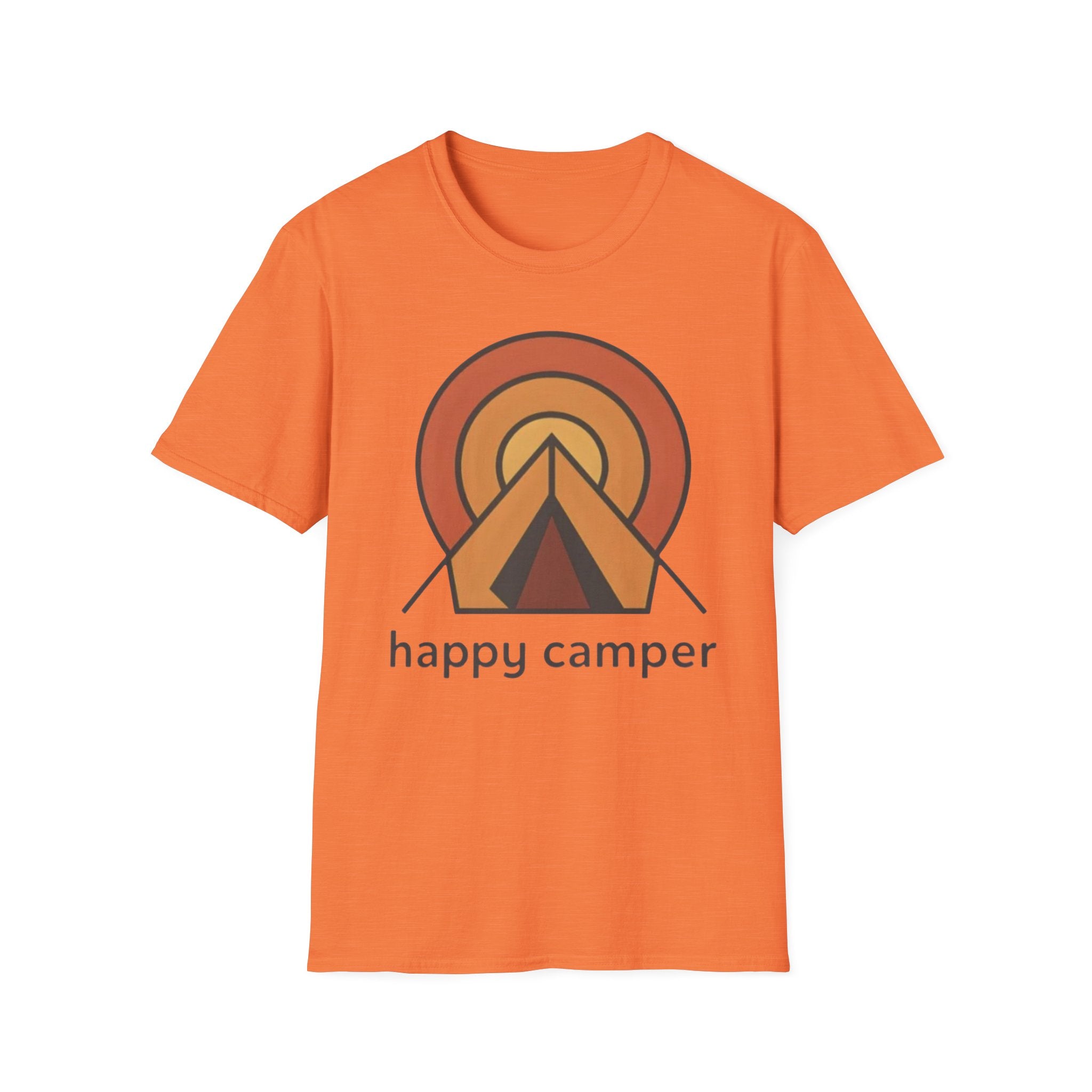 Happy Camper Retro Sunset Camping T-Shirt