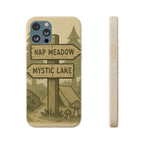 Biodegradable Phone Case — 'Nap Meadow' Mystic Lake Camping Design