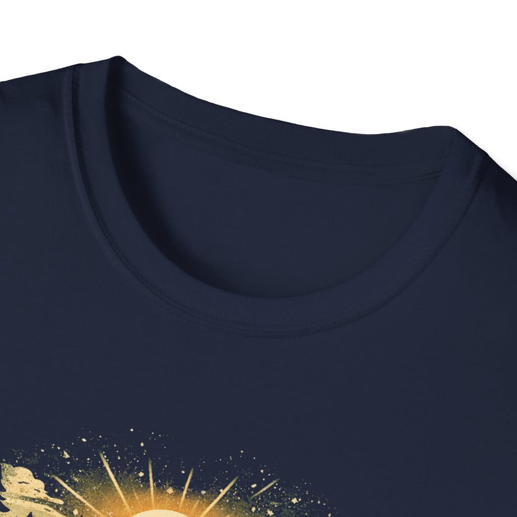 T-Shirt — "Into The Woods I Go" Vintage Forest Sunset Tee