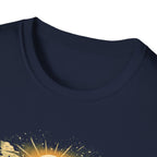 T-Shirt — "Into The Woods I Go" Vintage Forest Sunset Tee