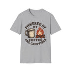 Powered By Coffee And Campfires Vintage Camping T-Shirt