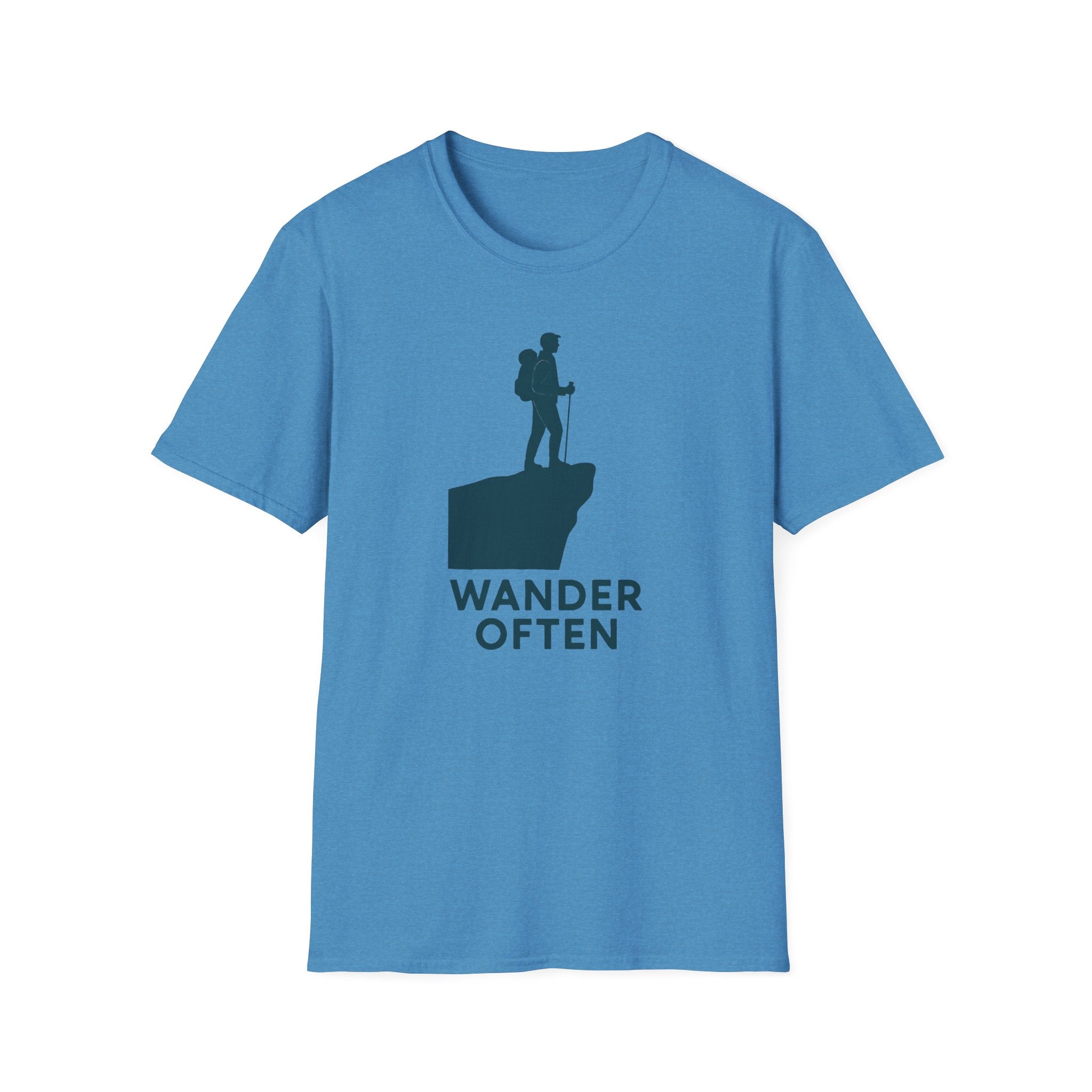 "Wander Often" Hiker on Cliff T-Shirt