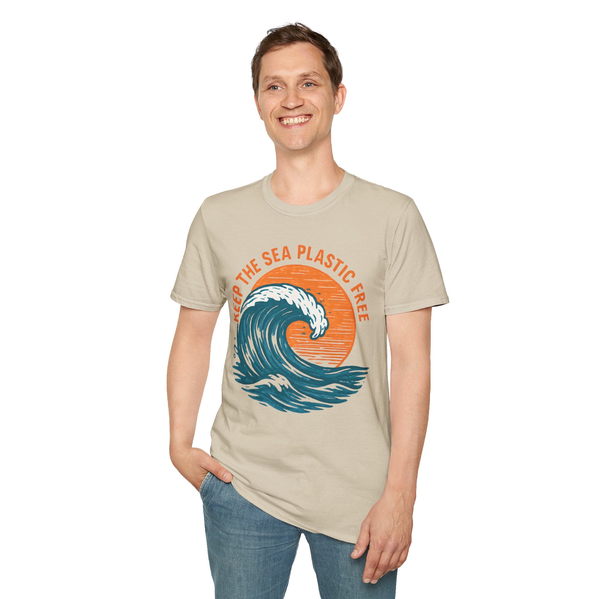 Keep the Sea Plastic Free T-Shirt — Ocean Conservation Wave Tee
