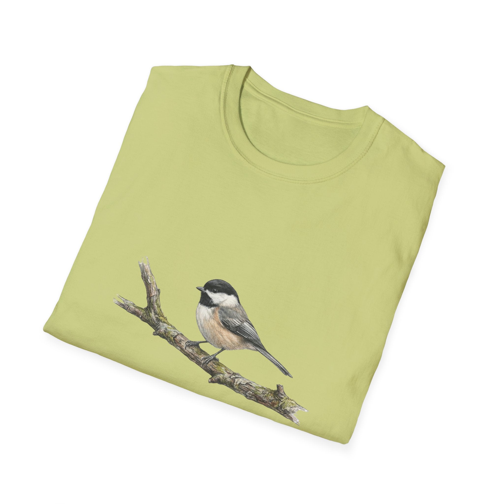 Chickadee Bird Tee — Watercolor Songbird T‑Shirt