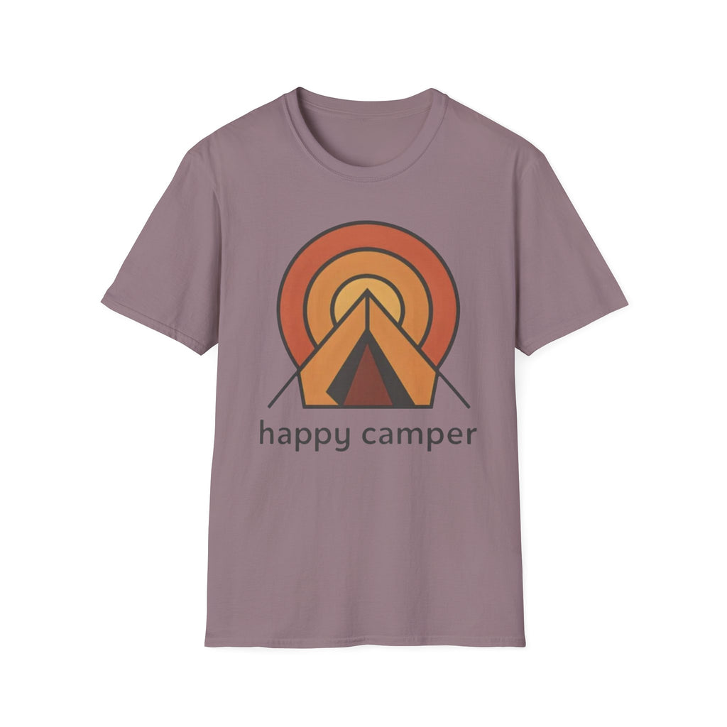 Happy Camper Retro Sunset Camping T-Shirt
