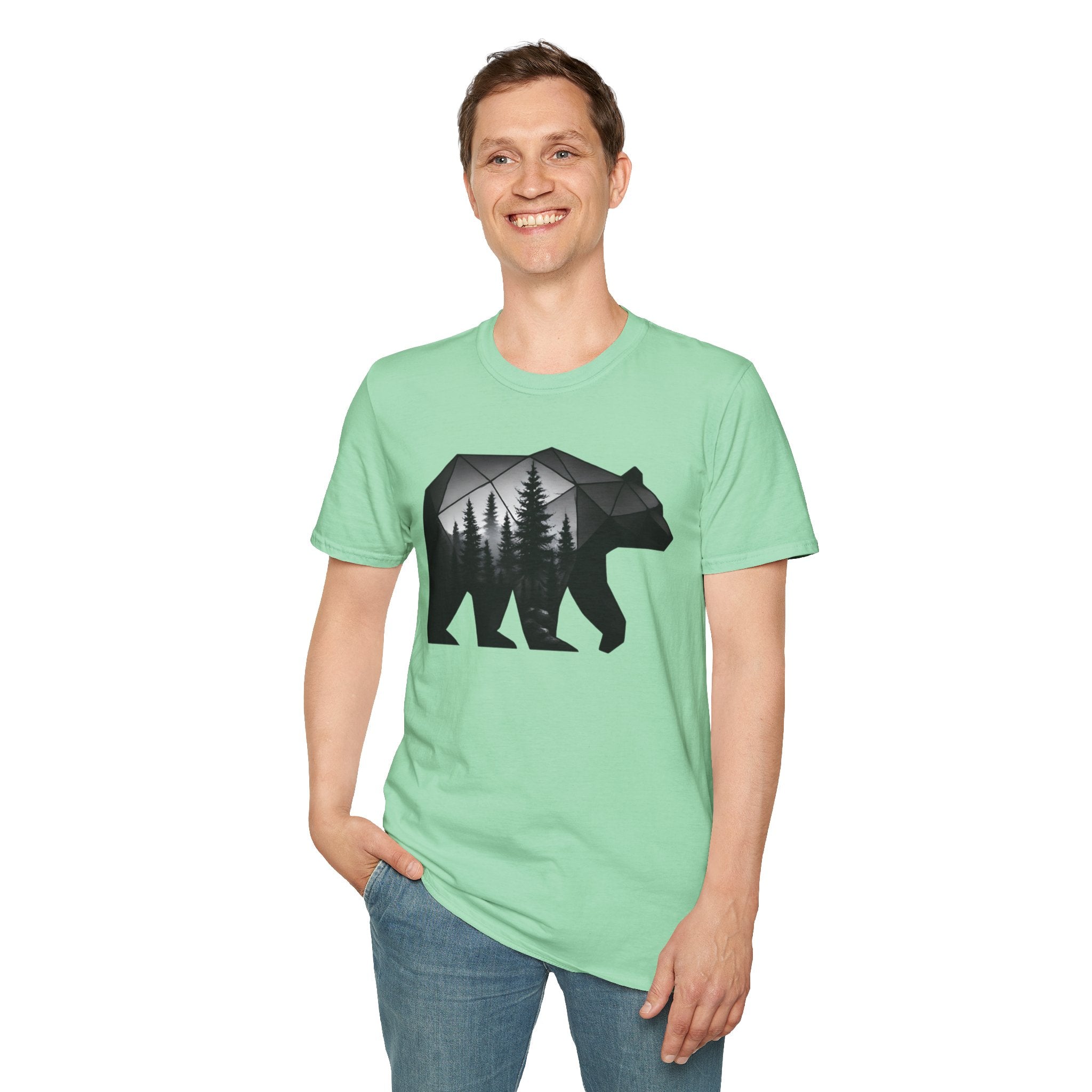 Geometric Forest Bear T-Shirt