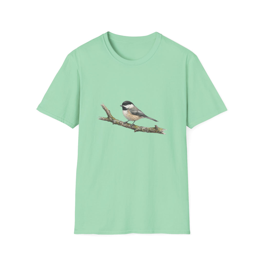 Chickadee Bird Tee — Watercolor Songbird T‑Shirt