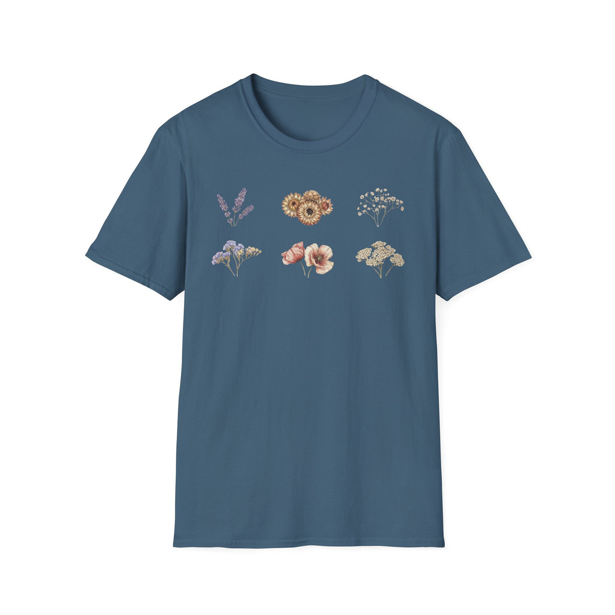 Floral Dried Mini Bouquets T-Shirt — Vintage Botanical Graphic Tee