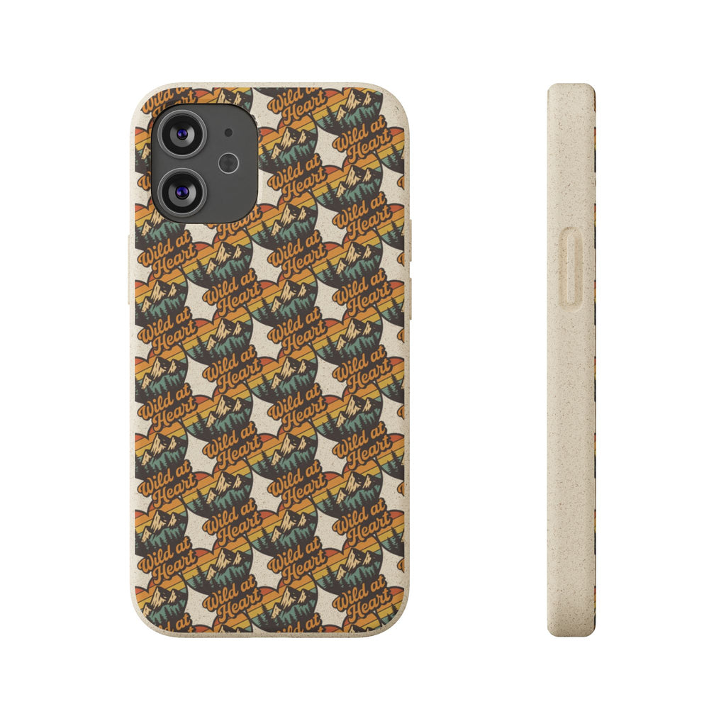 Eco-Friendly Phone Case — Vintage Camper Pattern Biodegradable iPhone Cover