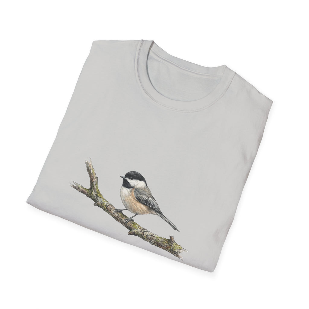 Chickadee Bird Tee — Watercolor Songbird T‑Shirt
