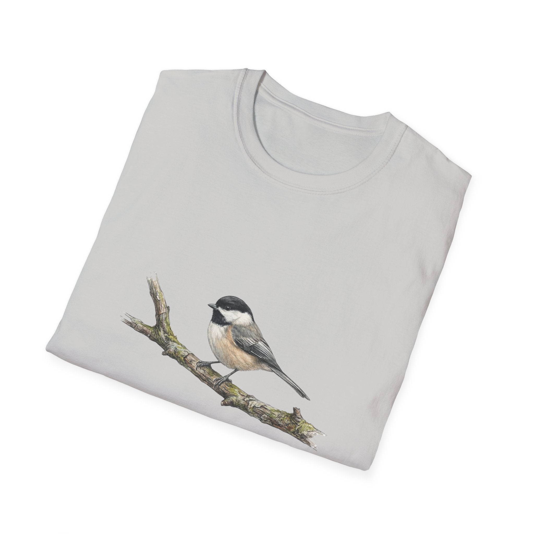 Chickadee Bird Tee — Watercolor Songbird T‑Shirt