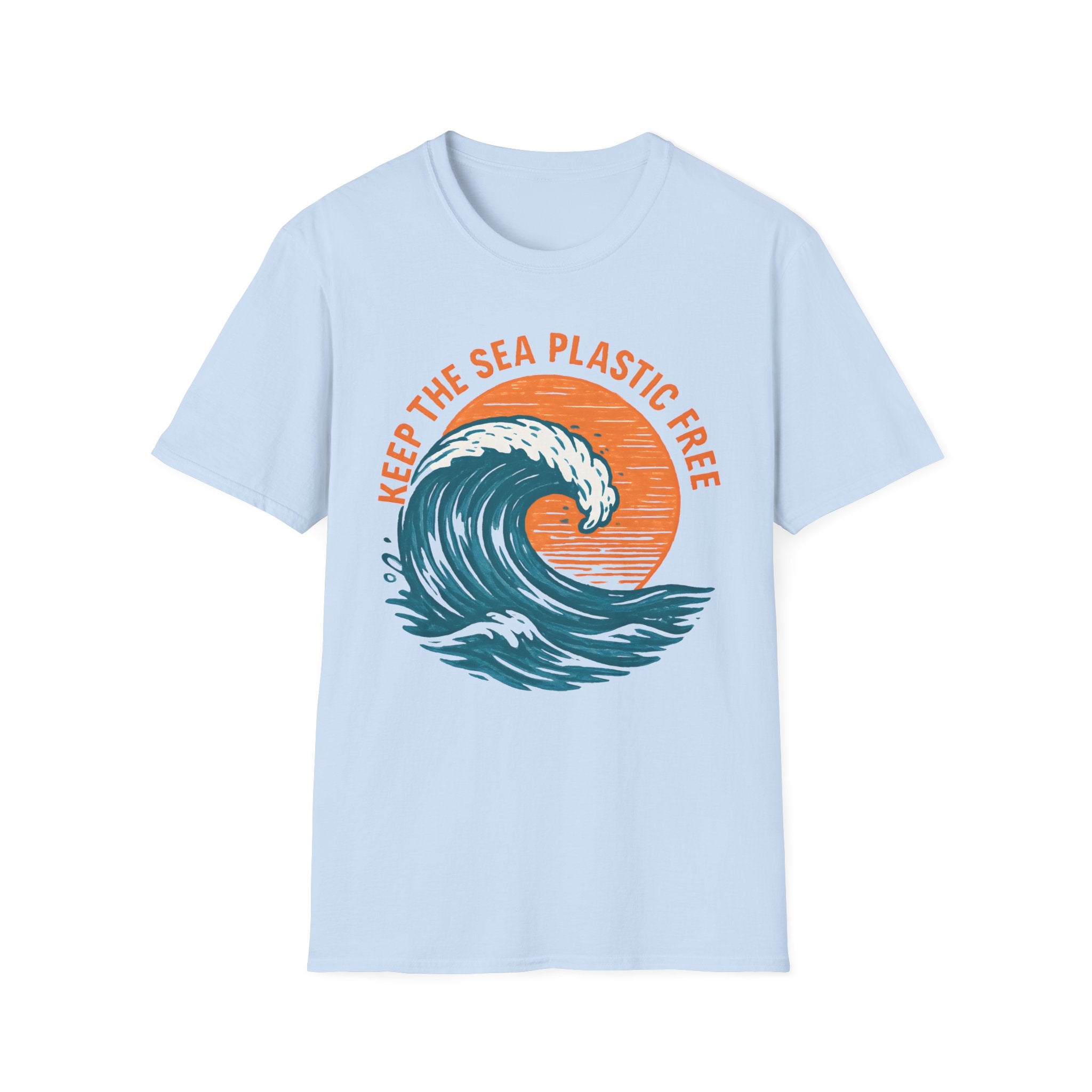 Keep the Sea Plastic Free T-Shirt — Ocean Conservation Wave Tee