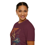 Climber on Cliff with Eagle T-Shirt