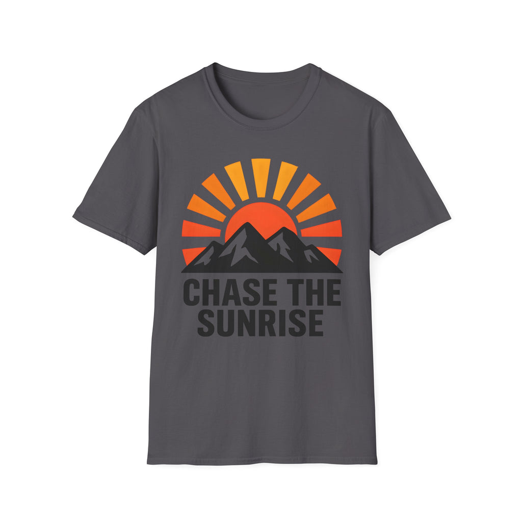Chase The Sunrise Mountain T-Shirt — Sunrise & Peaks Graphic Tee