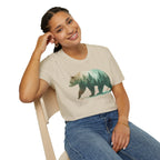 Forest Bear T-Shirt — Watercolor Woodland Bear Graphic Tee Shirt