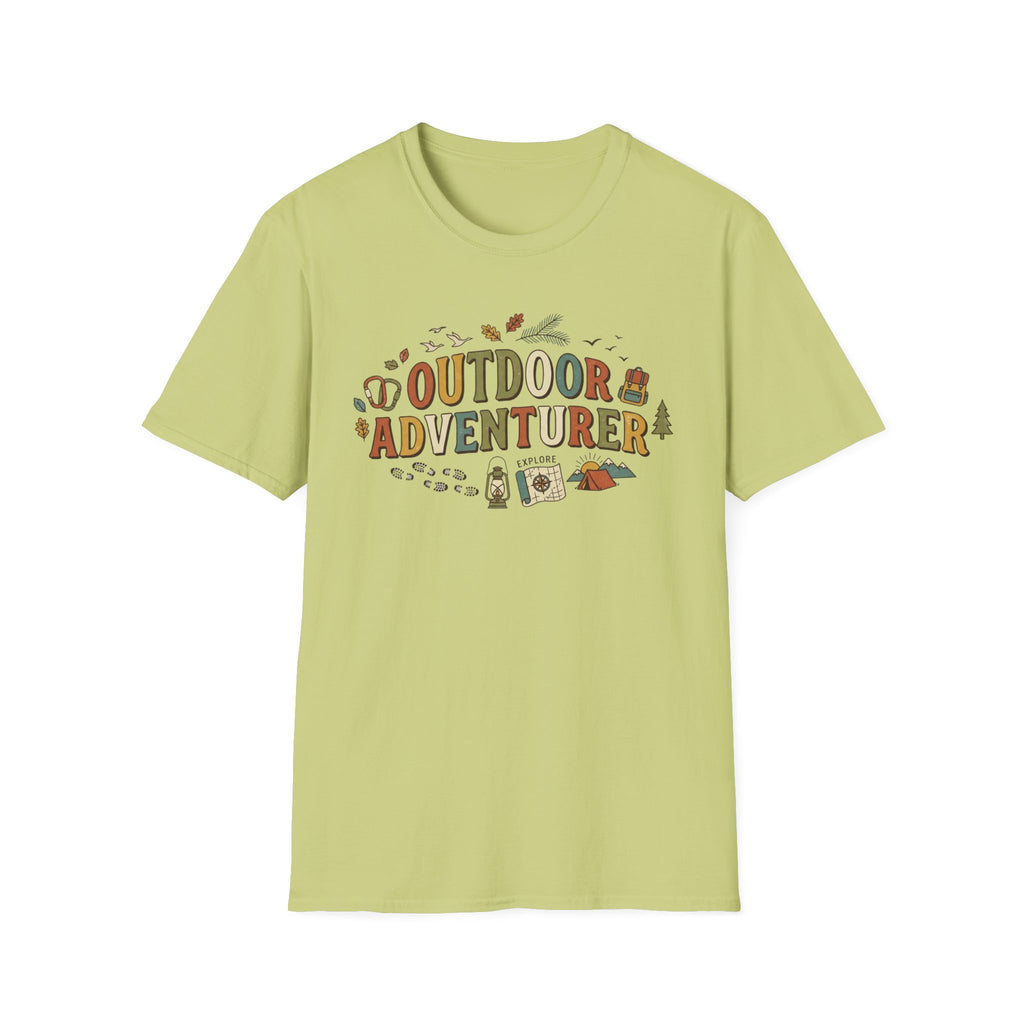 "Outdoor Adventurer" T‑Shirt Camping, Hiking & Exploration Graphic Tee Shirt