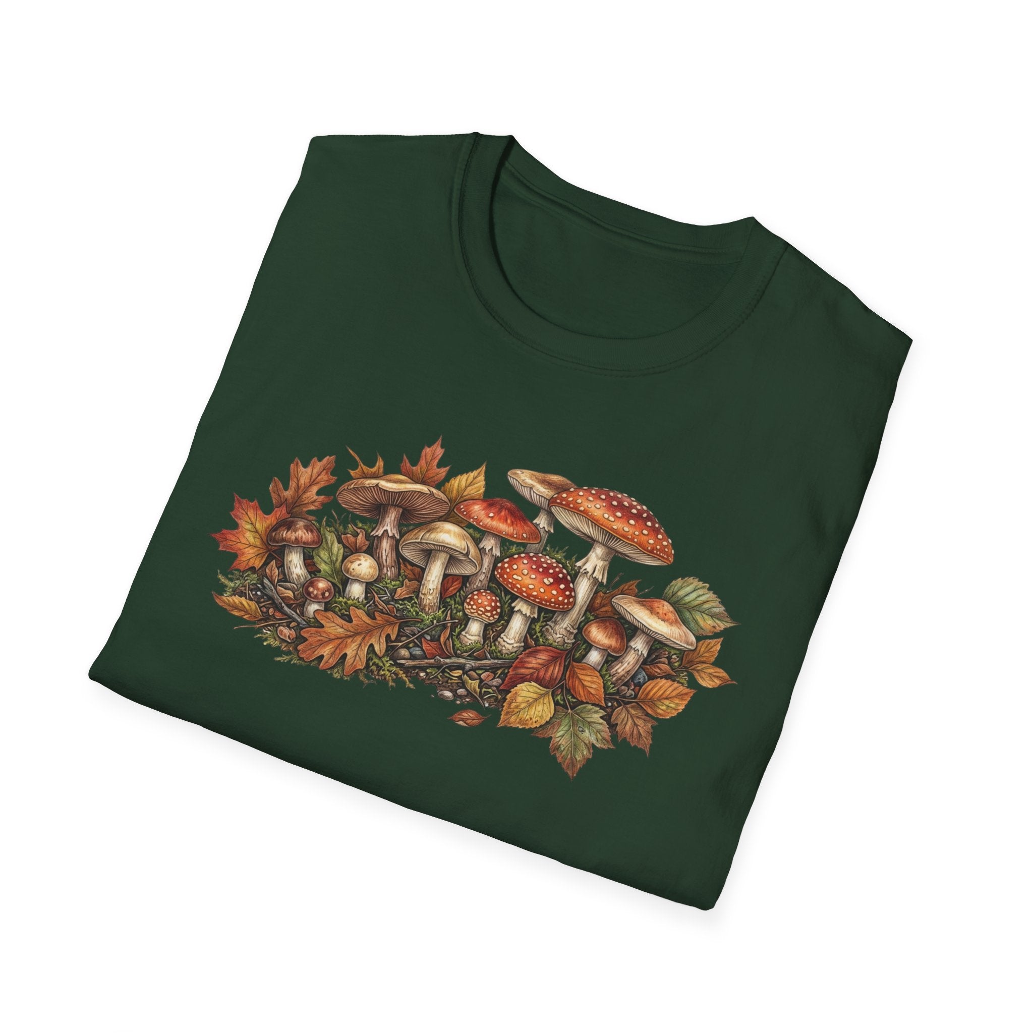 Mushroom & Autumn Leaves T-Shirt