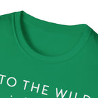 Into The Wild Canoe T-Shirt - Minimal Night Sky Lake Camping Tee