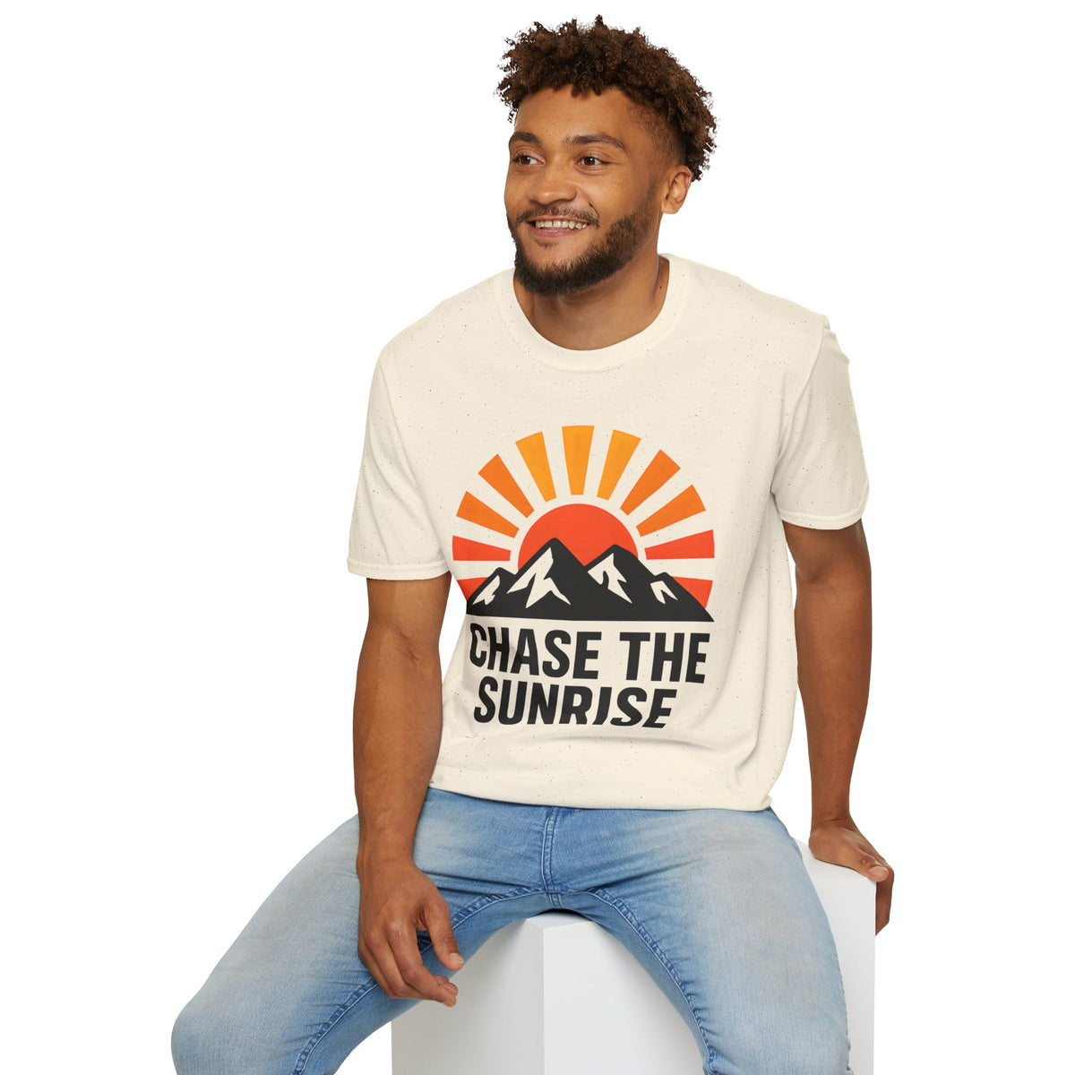 Chase The Sunrise Mountain T-Shirt — Sunrise & Peaks Graphic Tee