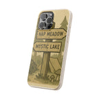 Biodegradable Phone Case — 'Nap Meadow' Mystic Lake Camping Design