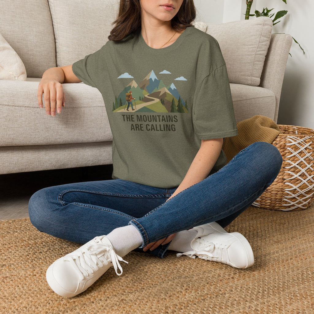 Campground Scenic T-Shirt — Minimalist Tent & Campfire Graphic