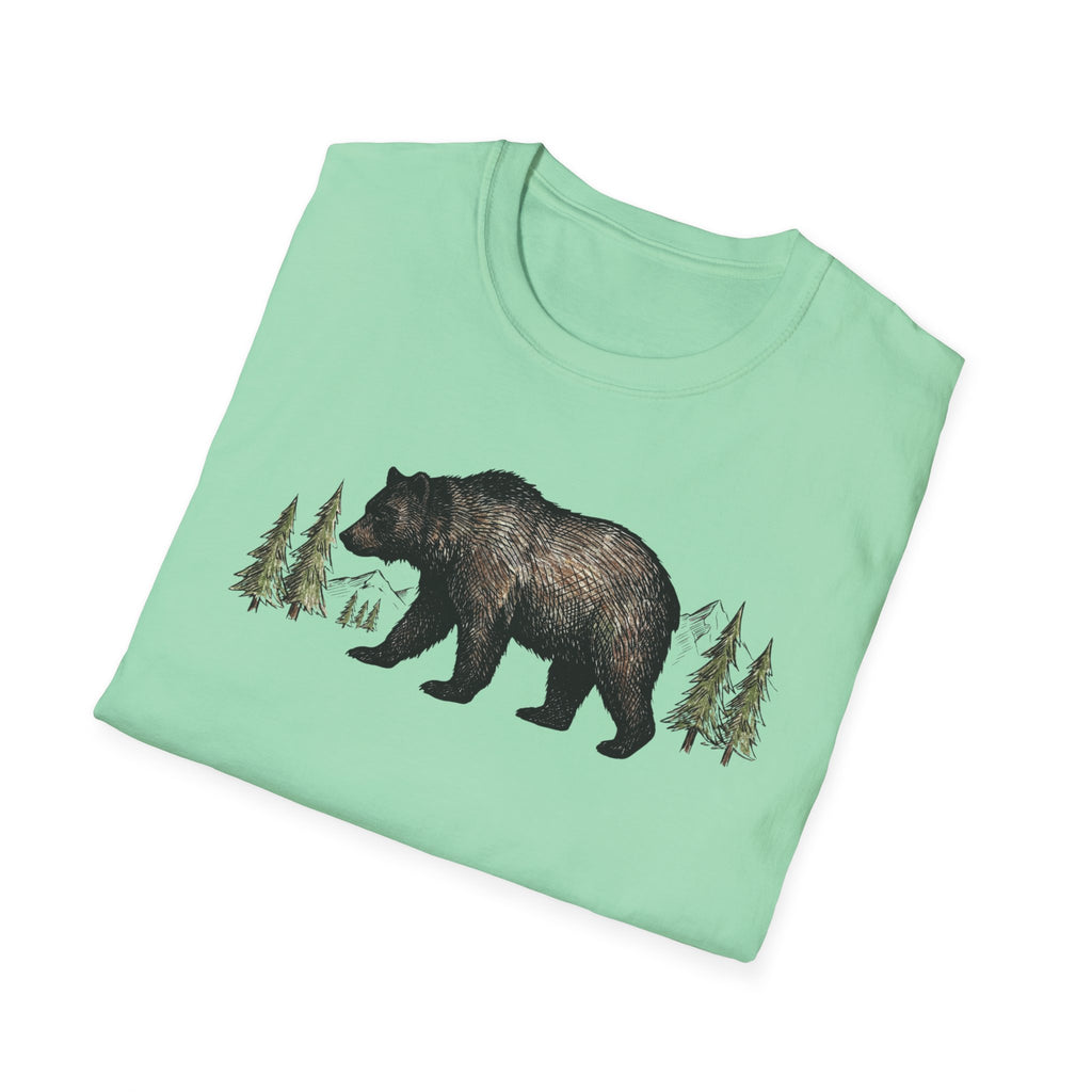 Bear & Pines T‑Shirt — Rustic Woodland Graphic Tee