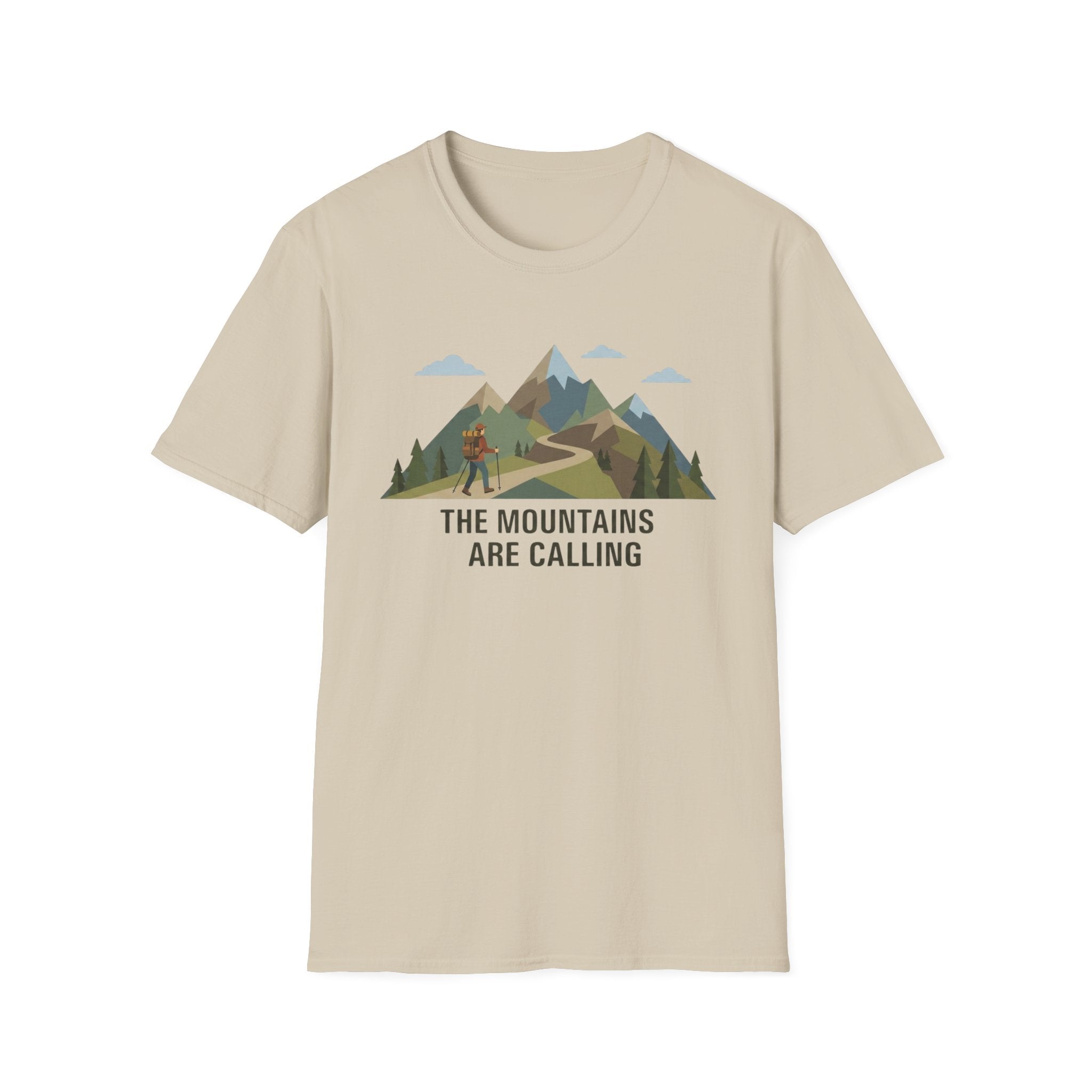 Campground Scenic T-Shirt — Minimalist Tent & Campfire Graphic