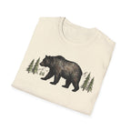 Bear & Forest T‑Shirt - Rustic Woodland Graphic Tee