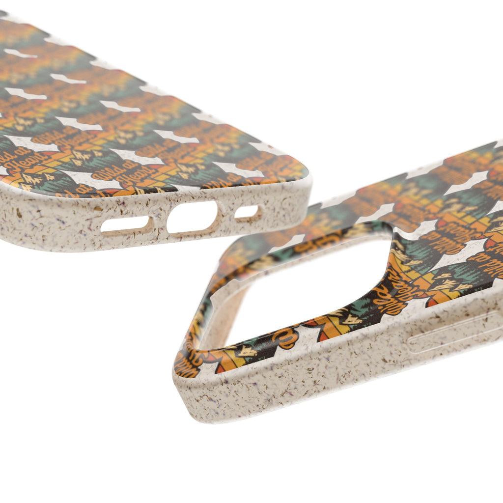 Eco-Friendly Phone Case — Vintage Camper Pattern Biodegradable iPhone Cover
