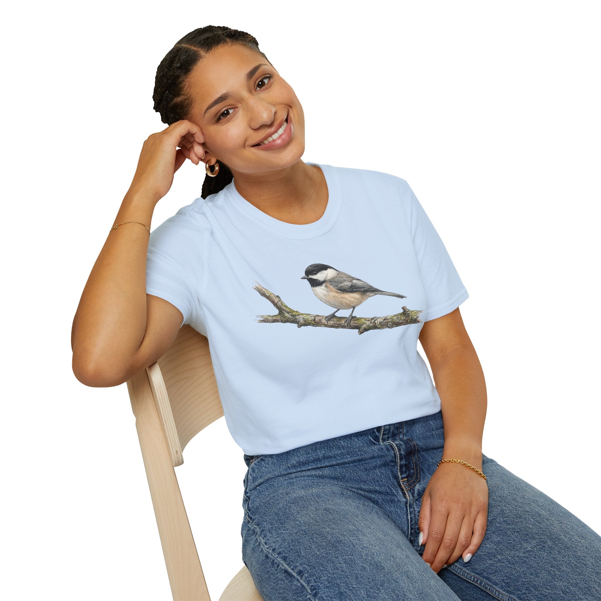 Copy of Chickadee Tee — Watercolor Songbird T‑Shirt