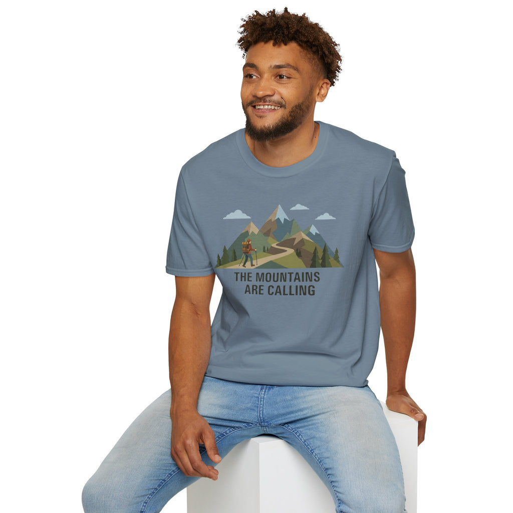 Campground Scenic T-Shirt — Minimalist Tent & Campfire Graphic
