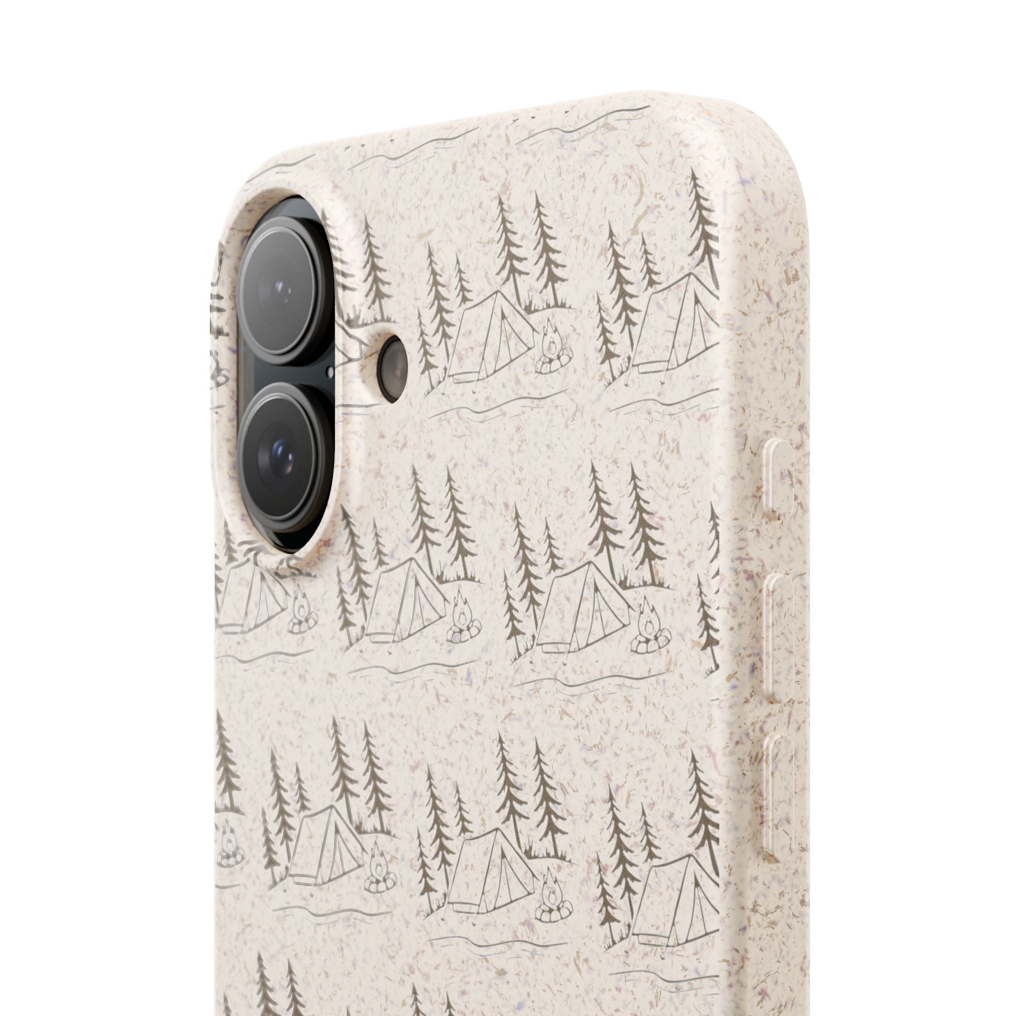 Biodegradable Phone Case — Eco-Friendly Forest Sketch Pattern