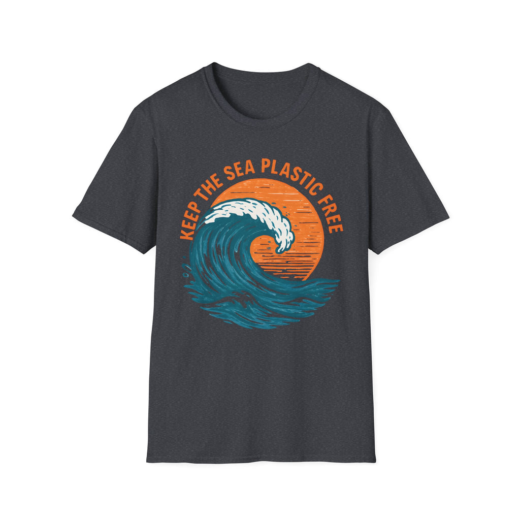 Keep the Sea Plastic Free T-Shirt — Ocean Conservation Wave Tee