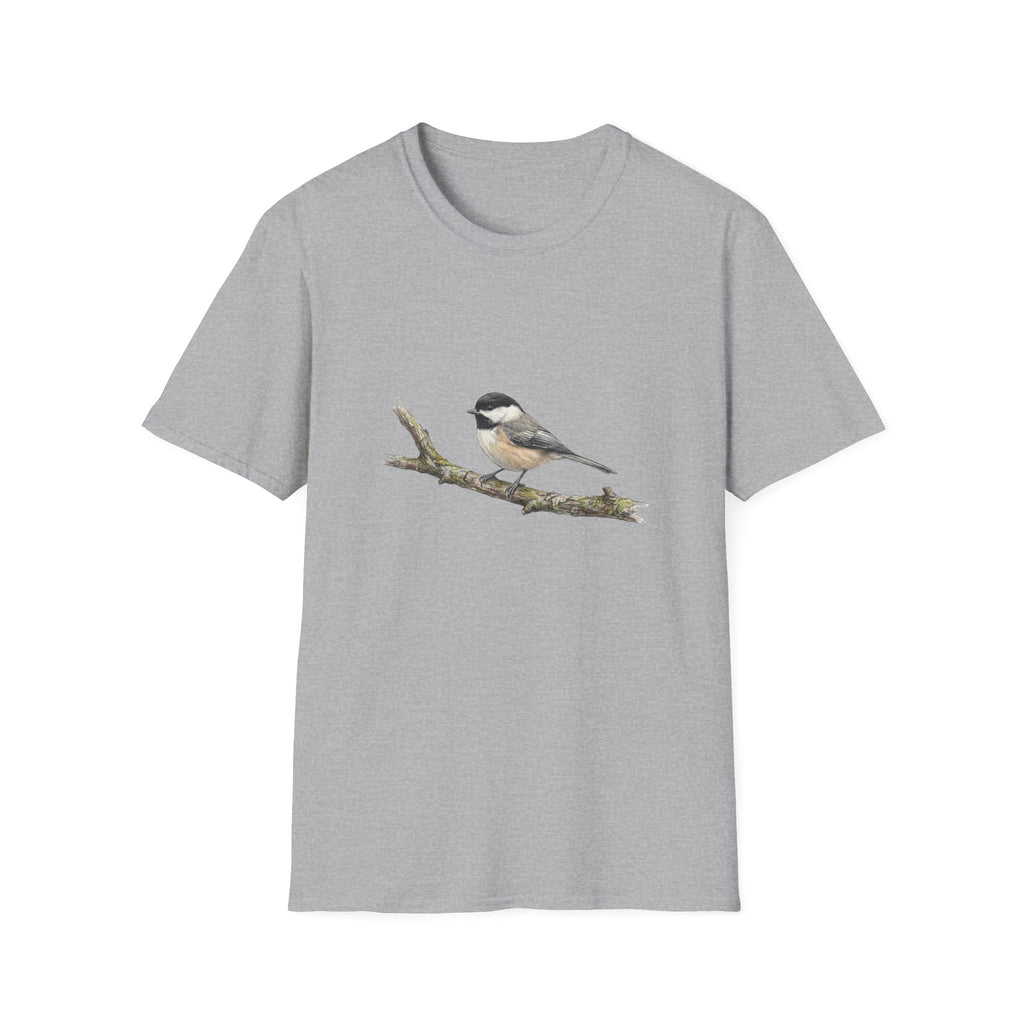 Chickadee Bird Tee — Watercolor Songbird T‑Shirt