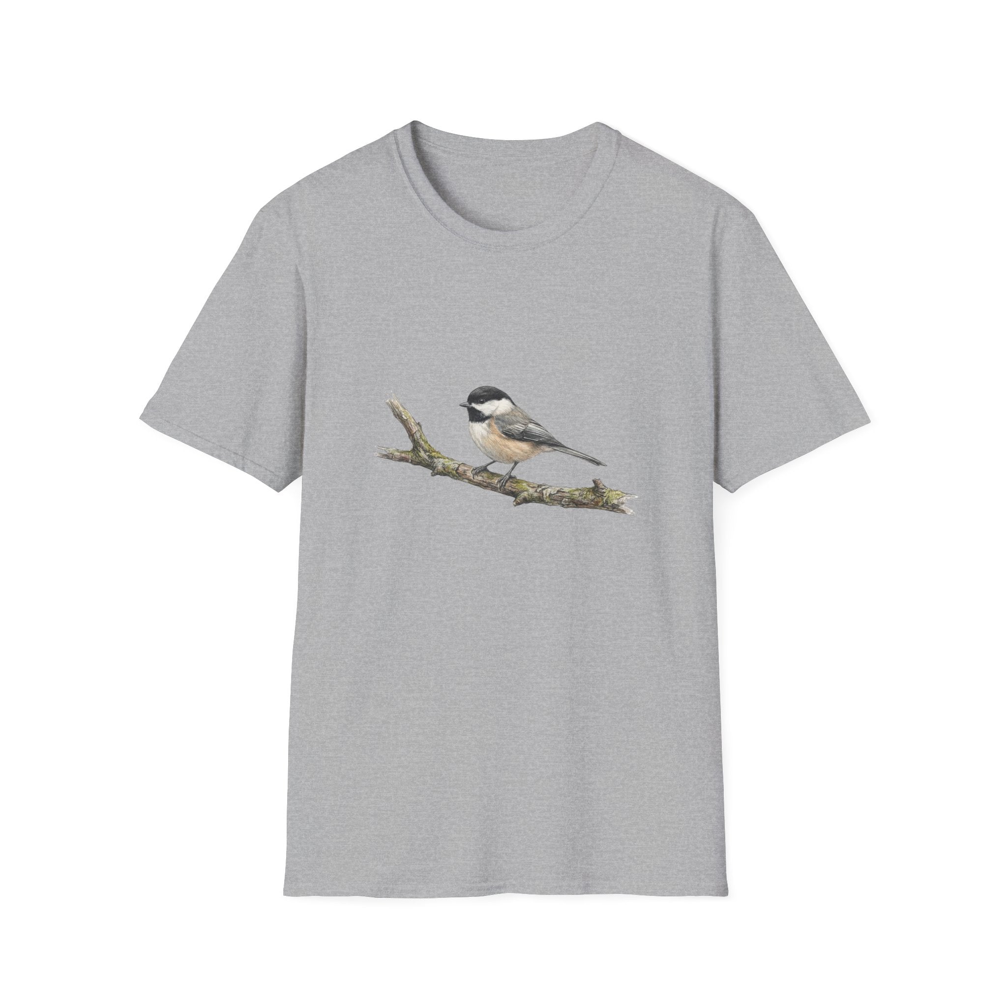 Chickadee Bird Tee — Watercolor Songbird T‑Shirt