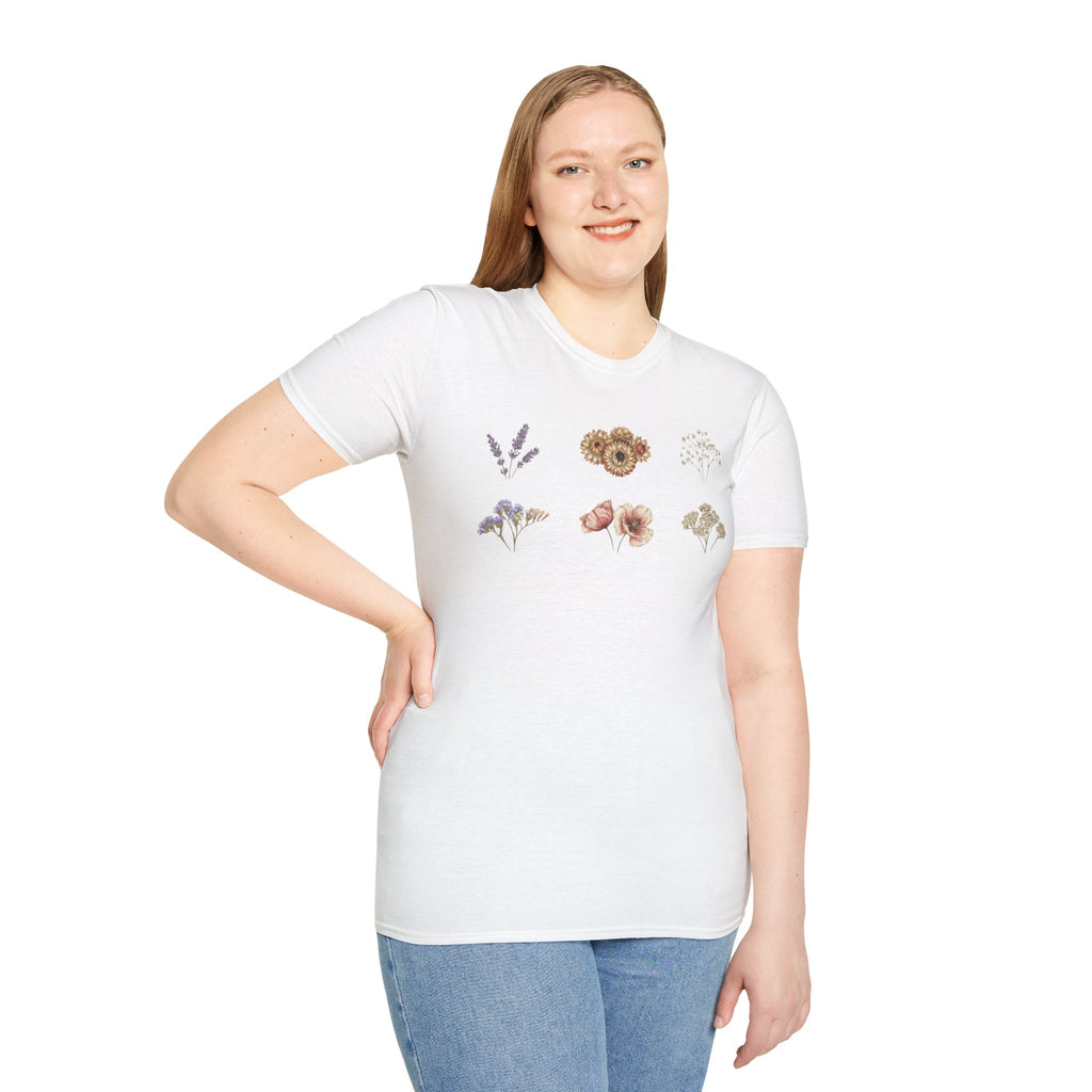 Floral Mini Bouquet T-Shirt — Vintage Botanical Graphic Tee