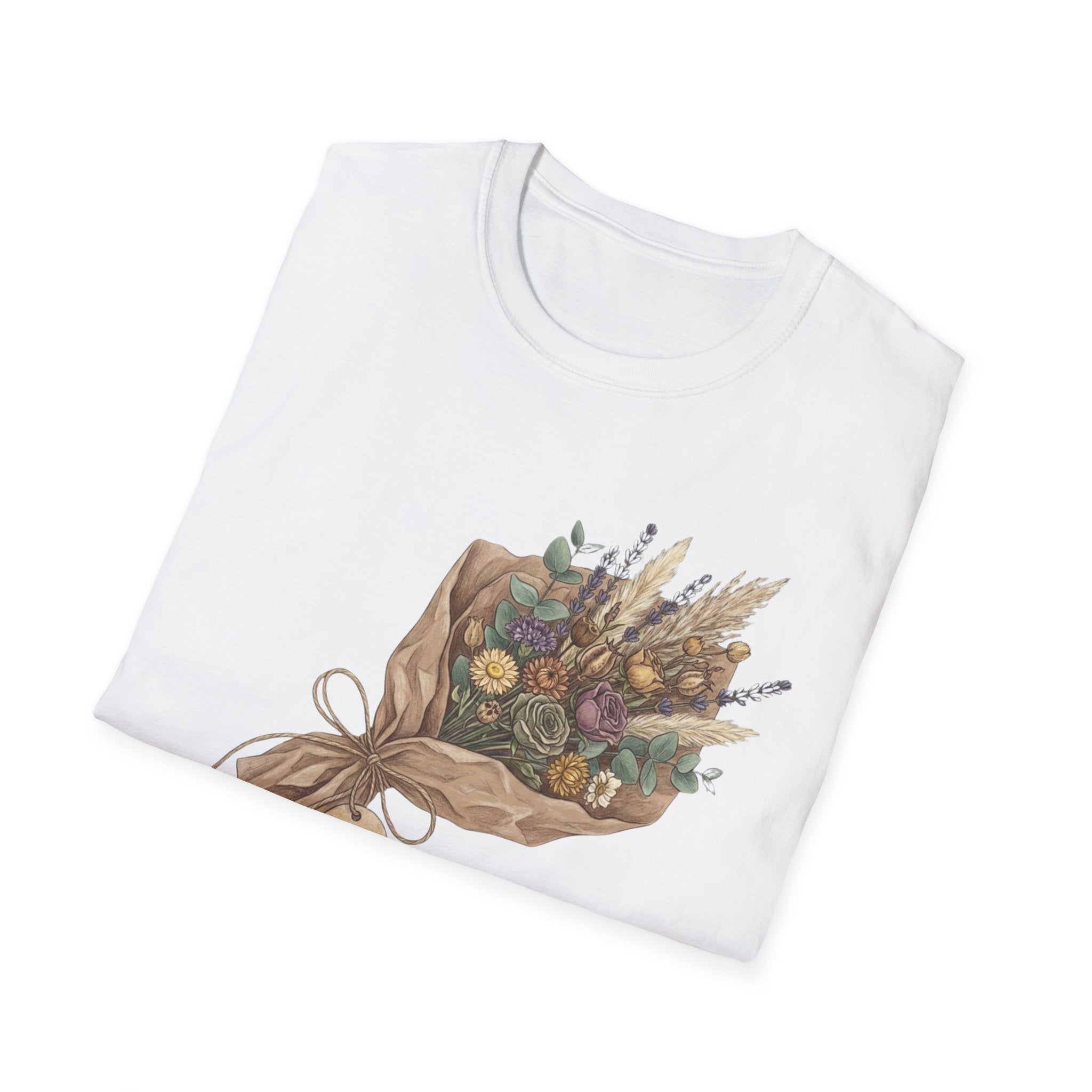Floral Bouquet Graphic T-Shirt — Rustic Wildflower Bouquet Tee
