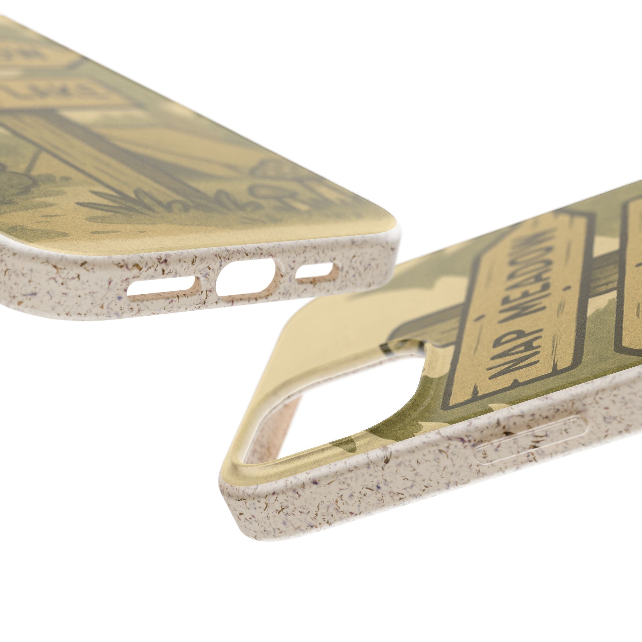 Biodegradable Phone Case — 'Nap Meadow' Mystic Lake Camping Design